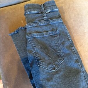 MOTHER Black Ankle Jeans